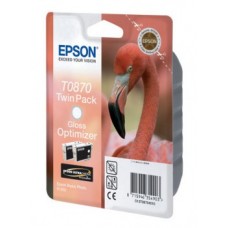Картридж струйный Epson T0870 (C13T08704010) для аппарата Epson Stylus Photo R1900, gloss optimiser - набор из двух картриджей